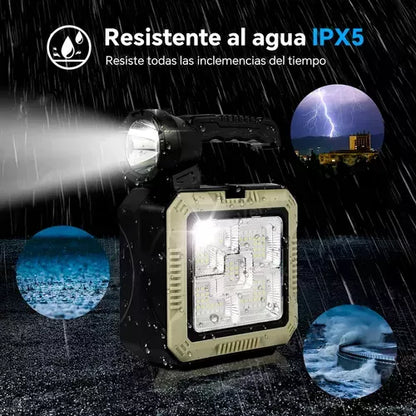 🔥 OFERTA BLACK: Linterna 4 en 1 con Panel Solar y Kit de Herramientas 🔥
