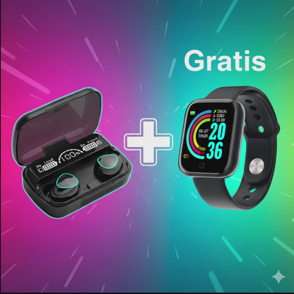 Auriculares TWS + Smartwatch de REGALO